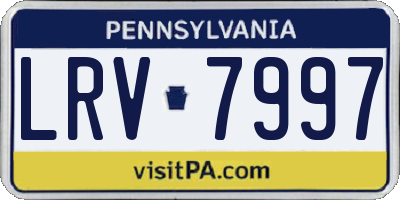 PA license plate LRV7997