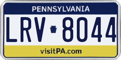 PA license plate LRV8044