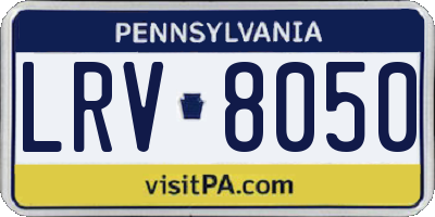 PA license plate LRV8050