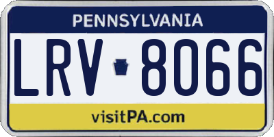 PA license plate LRV8066