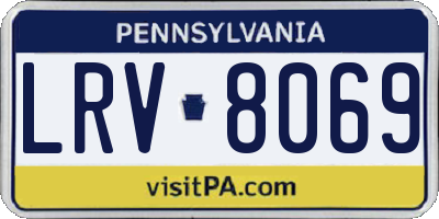 PA license plate LRV8069