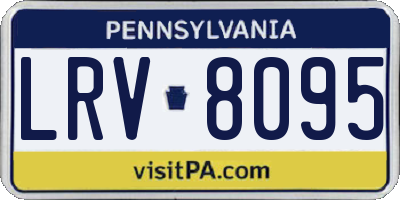 PA license plate LRV8095