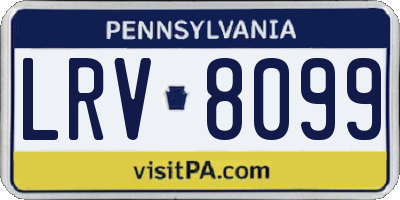 PA license plate LRV8099