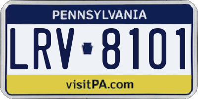 PA license plate LRV8101