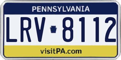 PA license plate LRV8112