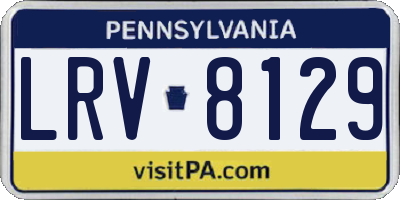 PA license plate LRV8129
