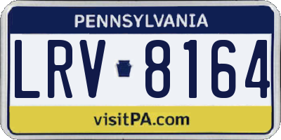 PA license plate LRV8164