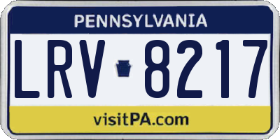 PA license plate LRV8217