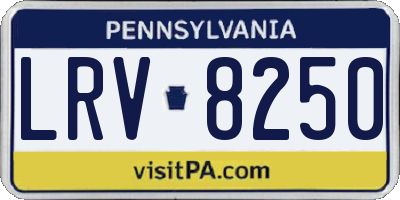PA license plate LRV8250
