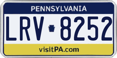 PA license plate LRV8252