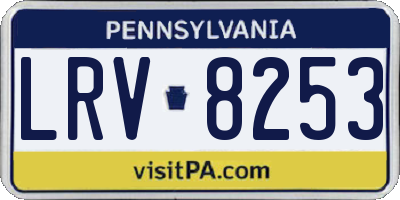 PA license plate LRV8253