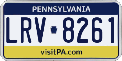 PA license plate LRV8261