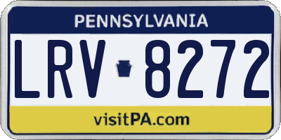 PA license plate LRV8272