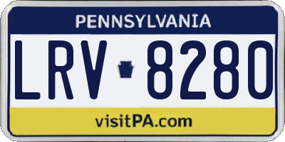 PA license plate LRV8280