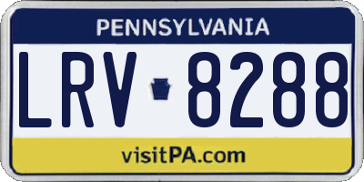 PA license plate LRV8288