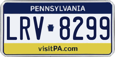 PA license plate LRV8299