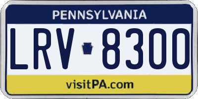 PA license plate LRV8300