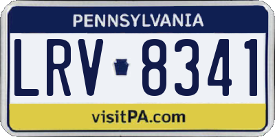 PA license plate LRV8341