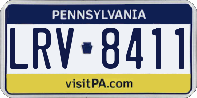 PA license plate LRV8411
