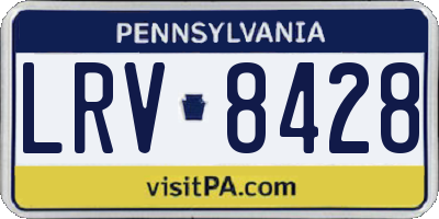 PA license plate LRV8428