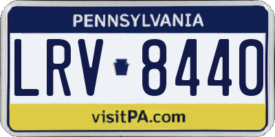 PA license plate LRV8440