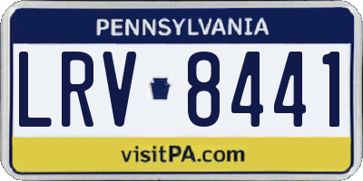 PA license plate LRV8441