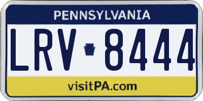 PA license plate LRV8444