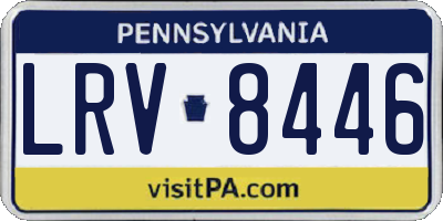 PA license plate LRV8446