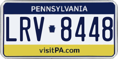 PA license plate LRV8448