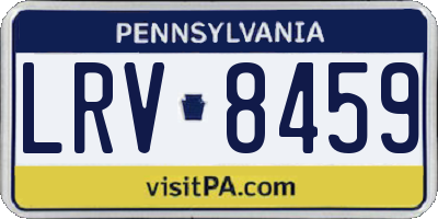 PA license plate LRV8459