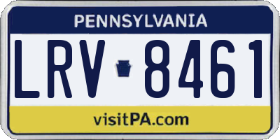 PA license plate LRV8461