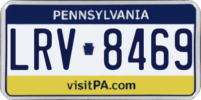 PA license plate LRV8469