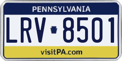 PA license plate LRV8501