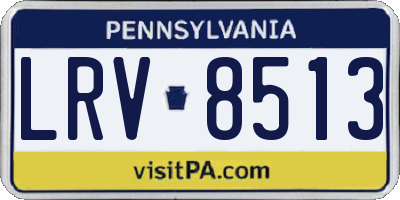 PA license plate LRV8513