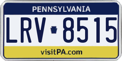 PA license plate LRV8515