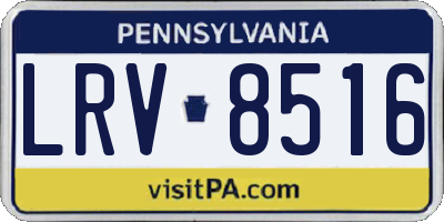 PA license plate LRV8516
