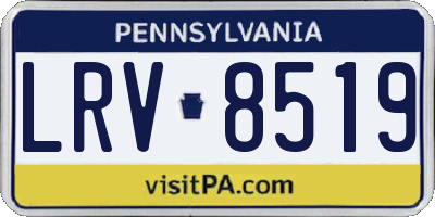 PA license plate LRV8519
