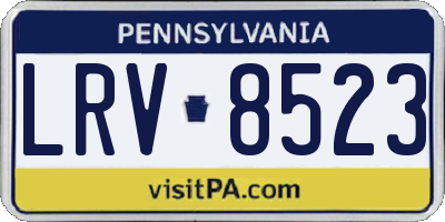 PA license plate LRV8523