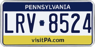 PA license plate LRV8524