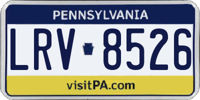 PA license plate LRV8526