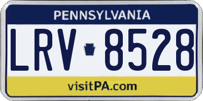 PA license plate LRV8528