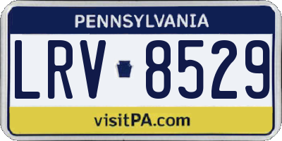 PA license plate LRV8529