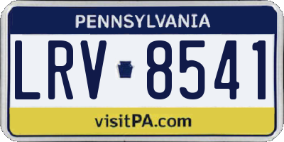 PA license plate LRV8541