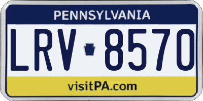 PA license plate LRV8570