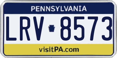 PA license plate LRV8573