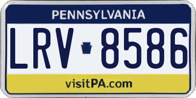 PA license plate LRV8586