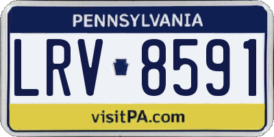 PA license plate LRV8591