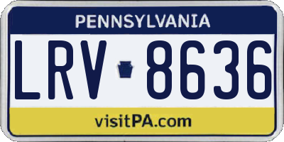 PA license plate LRV8636