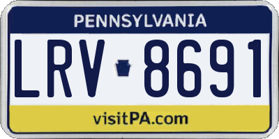 PA license plate LRV8691