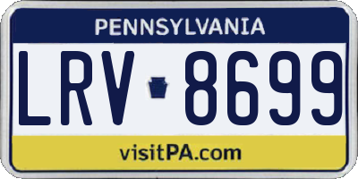 PA license plate LRV8699